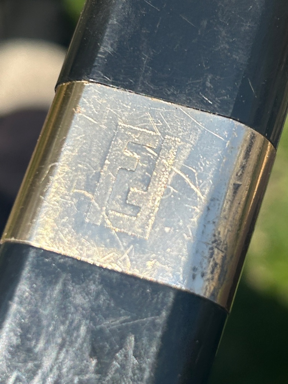 Vintage Fendi Black and Gold Parfums Logo Umbrella - Picture 7 of 11